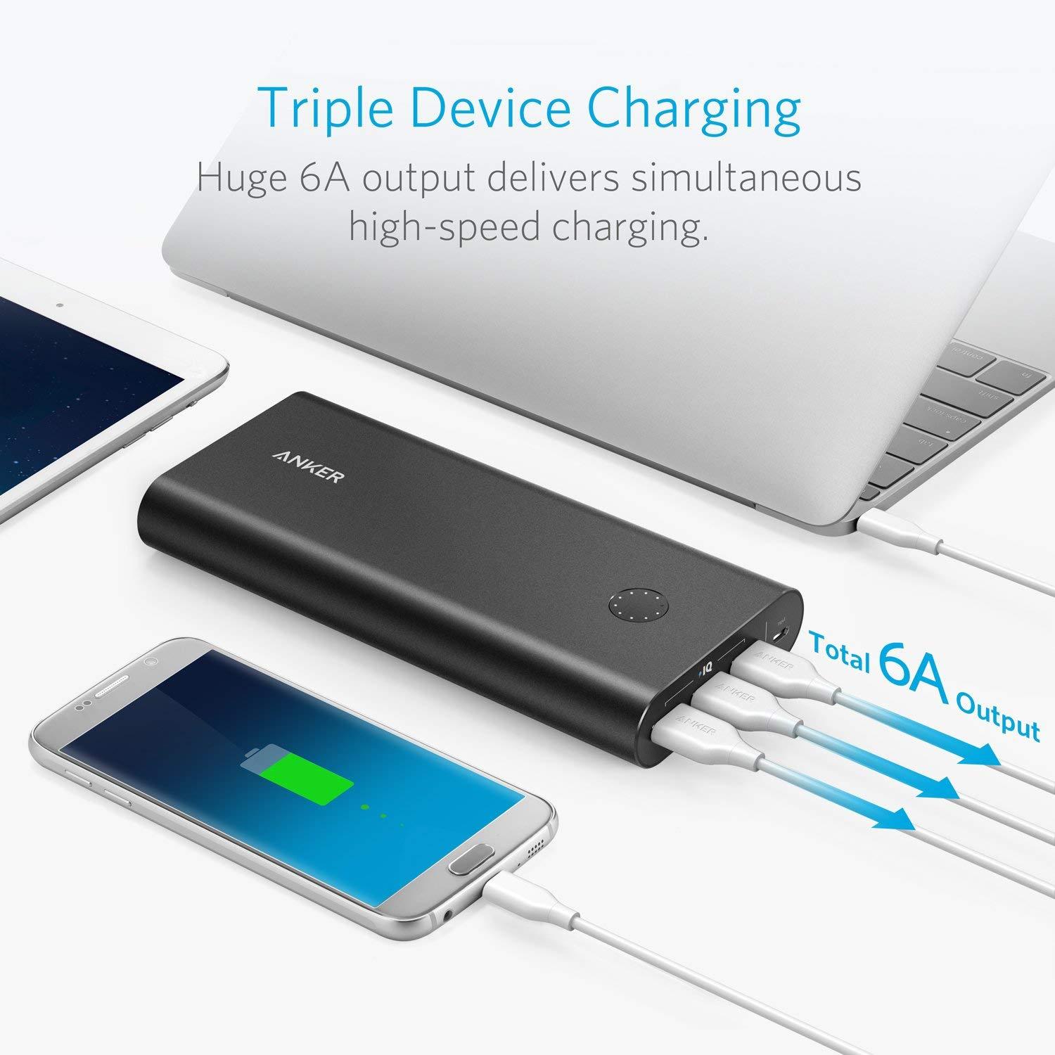 Anker PowerCore+ 26800, Premium Portable Charger, High Capacity