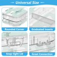 thumbnail image 4 of Plastic Pencil Box Large Capacity Pencil Boxes Clear Boxes with Snap-Tight Lid Stylish Office Supplies Storage Organizer Box Cute Cartoon Llama Pattern, 4 of 7