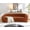 Orange, variant on Kevinplus Modern Design Curved Shaped Sofa Couch for Living Room,Upholstered 3-Seat Sofa Fabric Couch,Green