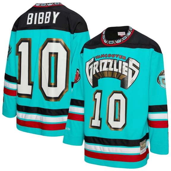 Unisex Mitchell & Ness Mike Bibby Turquoise Vancouver Grizzlies Maxxed Out Fashion Hockey Jersey