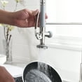 thumbnail image 5 of ANGELES HOME LED Light Kitchen Faucet with Sprayer, Single Handle Pull Down Sprayer Kitchen Sink Faucet with Two Spout, Brushed Nickel, 5 of 8