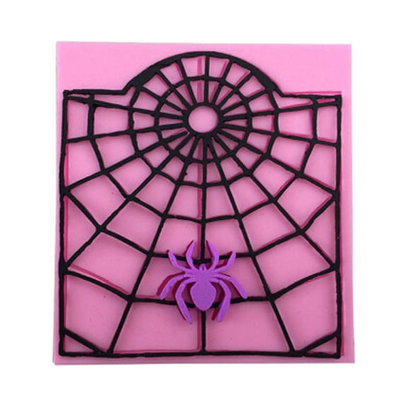 FRCOLOR Non Stick Silicone Spider Web Cake Mold for Spooky Holiday Baking and Dessert Decoration