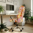thumbnail image 3 of Xoenoiee 70S 80S Hippie Groovy Flower Print Office Chair Covers, Stretch Computer Chair Cover, Universal Boss Chair Covers Rotating Chair High Back Chair Slipcover for Home Office, Large, 3 of 6