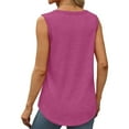 thumbnail image 4 of Jxximdong Tank Top for Women Women's Solid Color Round Neck Vest Summer Fashion Casual Top Spring Tops for Women, 4 of 5