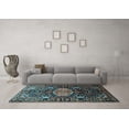 thumbnail image 3 of Ahgly Company Indoor Rectangle Persian Light Blue Traditional Area Rugs, 6' x 9', 3 of 4