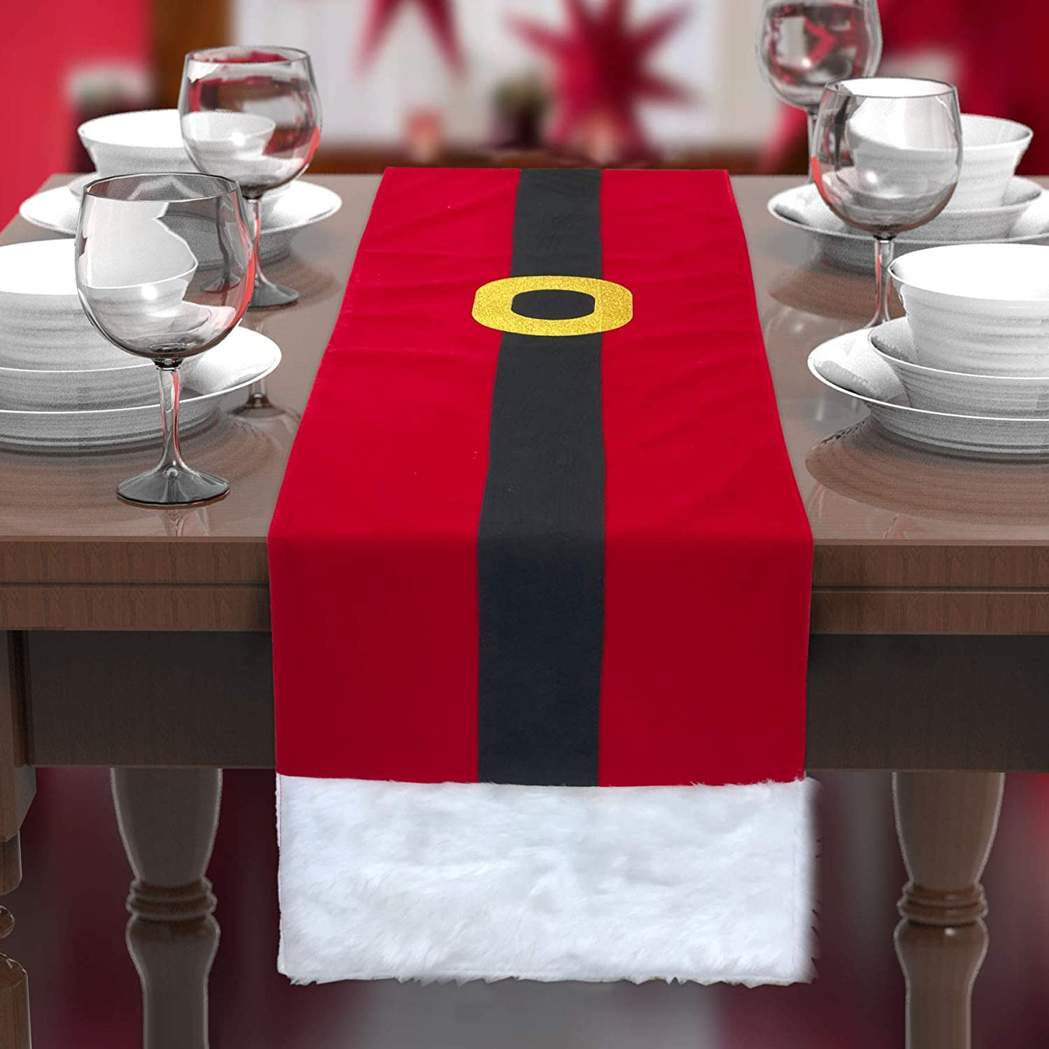 1Pcs/6Pcs Christmas Placemats Santa&Snowman Dining Place Mat Table Decorations 