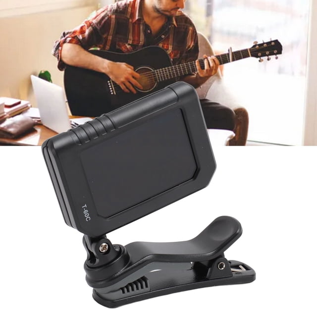 Afinador de guitarra con clip ANGGREK LCD para violín con pilas para ukelele bajo