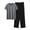 Dark Gray, variant on Cute Pajama Sets 2 Piece Casual Crewneck Short Sleeve Sleepwear with Loose Pants Solid Lightweight Loungewear Summer Comfortable Matching Set