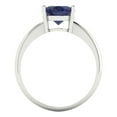thumbnail image 4 of 2.5ct oval cut blue sapphire 18k white gold Bridal Wedding Engagement Promise Anniversary Ring for Women size 6.25, 4 of 7