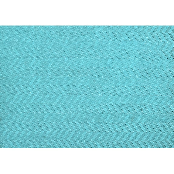 Ahgly Company Indoor Rectangle Solid Light Blue Modern Area Rugs, 8' x 10'