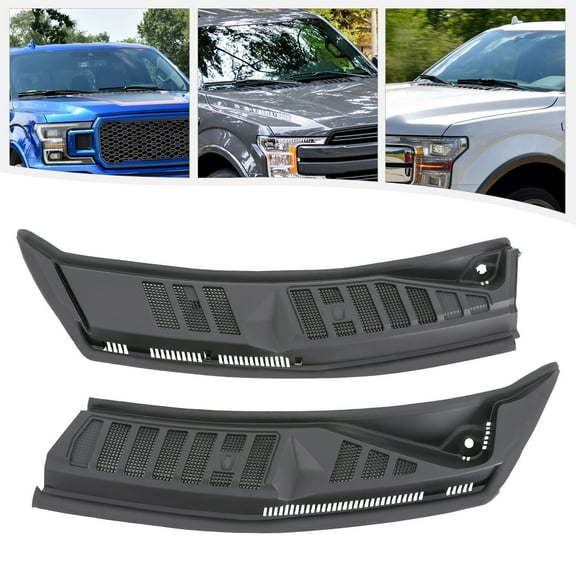 For Ford F-150 2015-2020?2Pcs Improved Windshield Window Wiper Cowl Grille Black