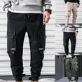 thumbnail image 1 of UVEASISHA Men's Outdoor Cargo Pants,Mens Athletic Pants Relaxed Fit Stretch Drawstring Jogging Pants Casual Lightweight Workout Pants with Adjustable Ankle Cuff Back to School Deals, 1 of 7
