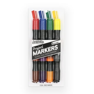 ArtSkills Metallic Markers with Color Outline, Permanent Metallic