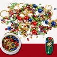 thumbnail image 6 of BAETEUY Christmas Snowflake Alloy Rivet Glitter Rhinestone Nail Art Manicure Decoration, 6 of 8