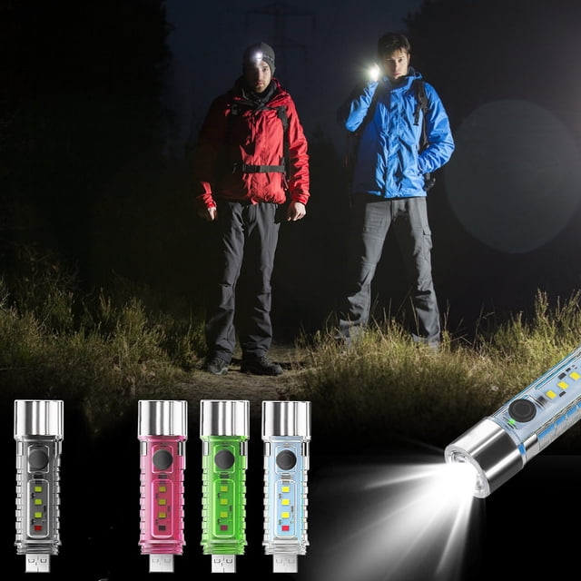 Xihbxyly Linterna Magnética Portátil, Iluminación Multifuente, Brillo Ajustable, Diseño Compacto, Luz Lateral, Lámpara Led de Escritorio, Herramienta para Acampar Al Aire Libre, Tamaño de 9 Cm