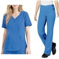 thumbnail image 1 of Landau Urbane Ultimate Womens Scrub Set 9550 Chloe Sweetheart Top And 9300 Bailey Drawstring Cargo Pant Royal (MED Top/Pant MED), 1 of 3
