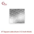 thumbnail image 2 of Tablas para tartas Cakebon cuadradas, 20 cm, resistentes, 1,3 cm de grosor, plateadas, paquete de 3, 2 of 7