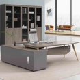 thumbnail image 2 of Bureau Floor Office Desks Multifunctional Wooden Storage Modern Office Desks Reception Keyboard Scrivania Cameretta Furnitures My Lux Decor Round, 2 of 14