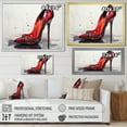 thumbnail image 4 of Designart "Black And Red High Heels Euphony VIII" Fashion Floater Framed Wall Art Print, 4 of 7
