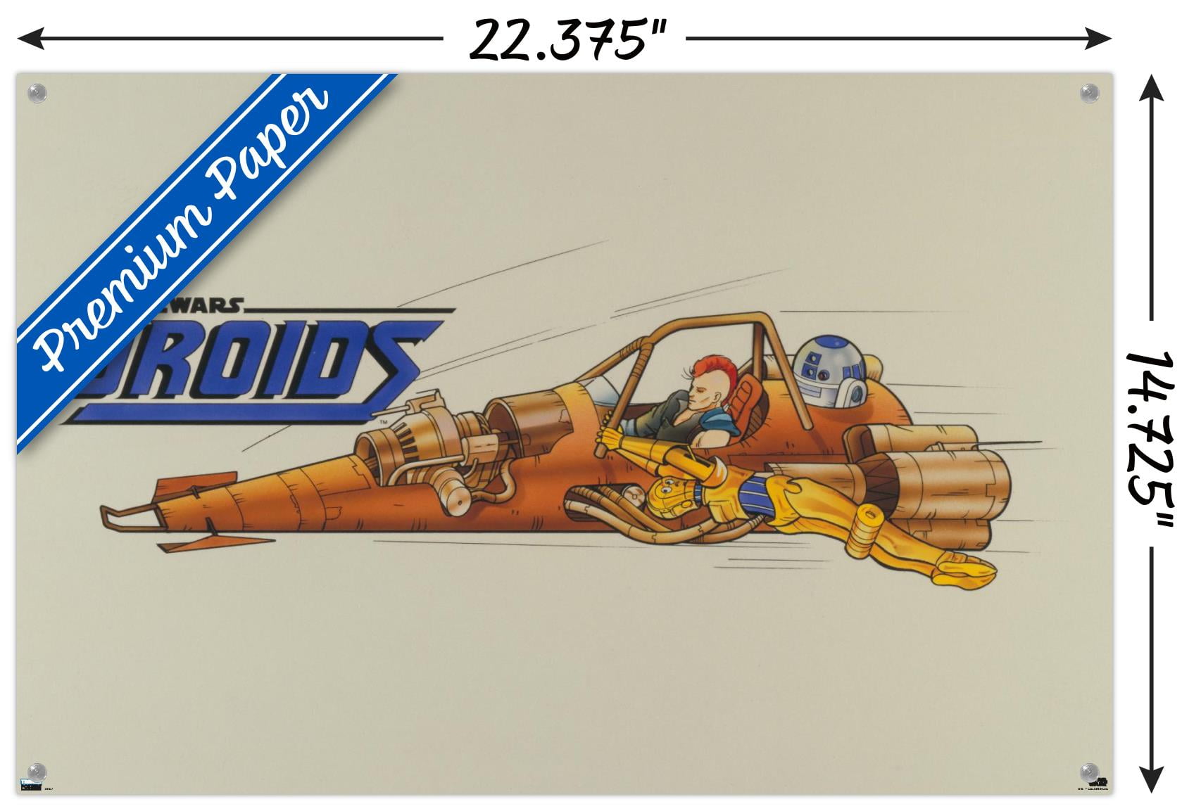 Star Wars: Droids - Speeder Wall Poster with Pushpins, 14.725" x 22.375"