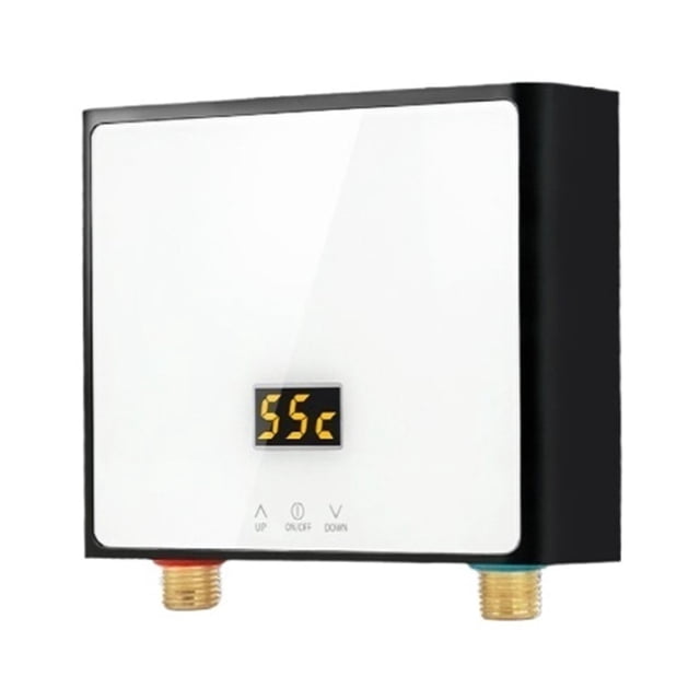 Instant Water Heater Bathroom Kitchen Wall Mounted Electric Water Heater LCD Temperature Display With Remote Control ,Security Protection Design
