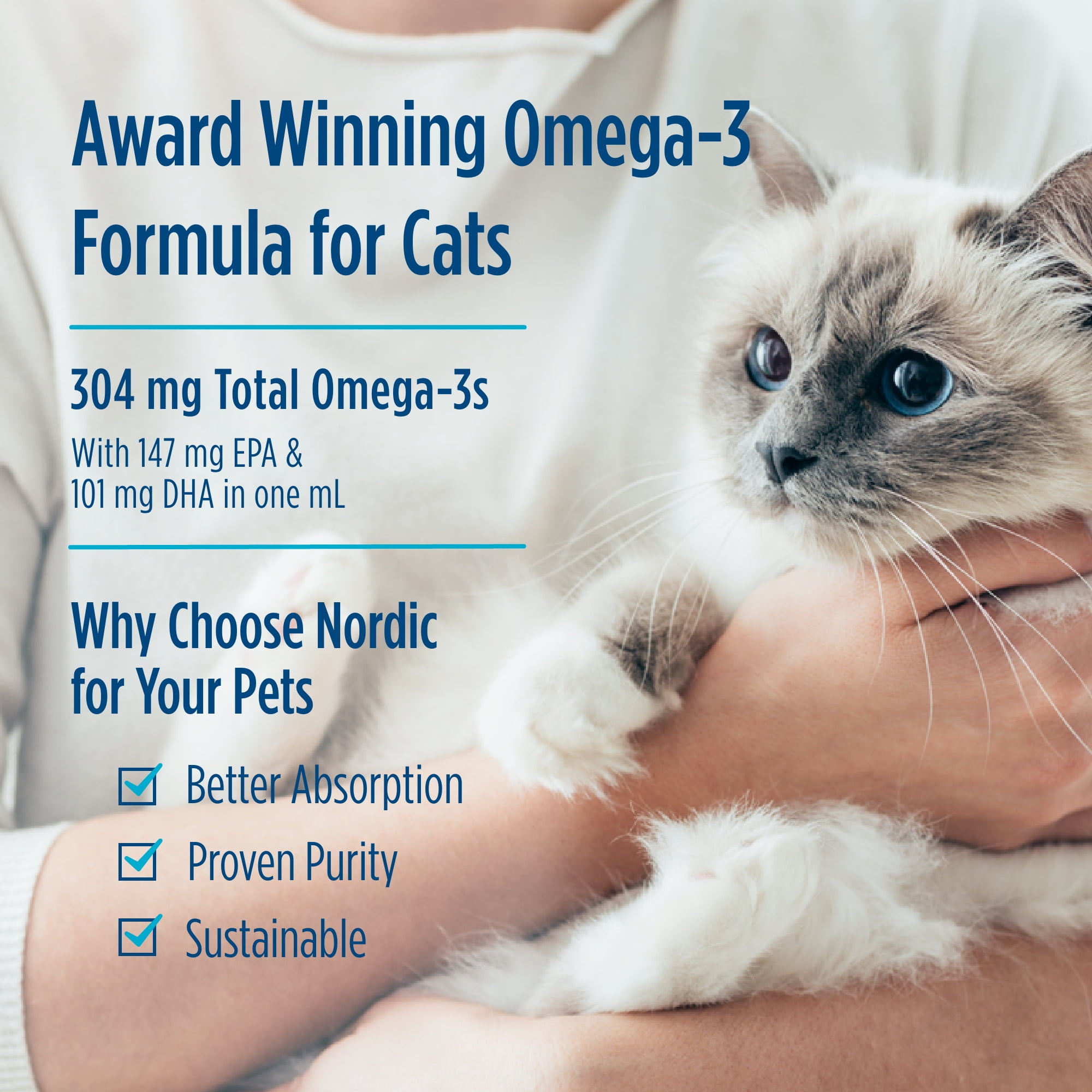 Nordic Naturals Omega 3 Cat Liquid Fish Oil For Cats with EPA