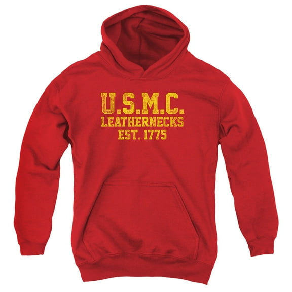 Us Marine Corps - Leathernecks - Youth Hooded Sweatshirt - X-Large