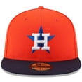 thumbnail image 2 of Men's New Era Orange/Navy Houston Astros Alternate Authentic Collection On-Field 59FIFTY Fitted Hat, 2 of 5