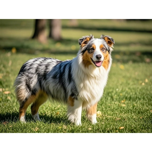 Australian Shepherd Diamond Dots Painting DIY Kits 5D Diamond Art Full Round Drill Rhinestones Crystal by Number Mosaic Arts and Crafts for Living Room Bedroom Home Wall Decor 12x16 inch