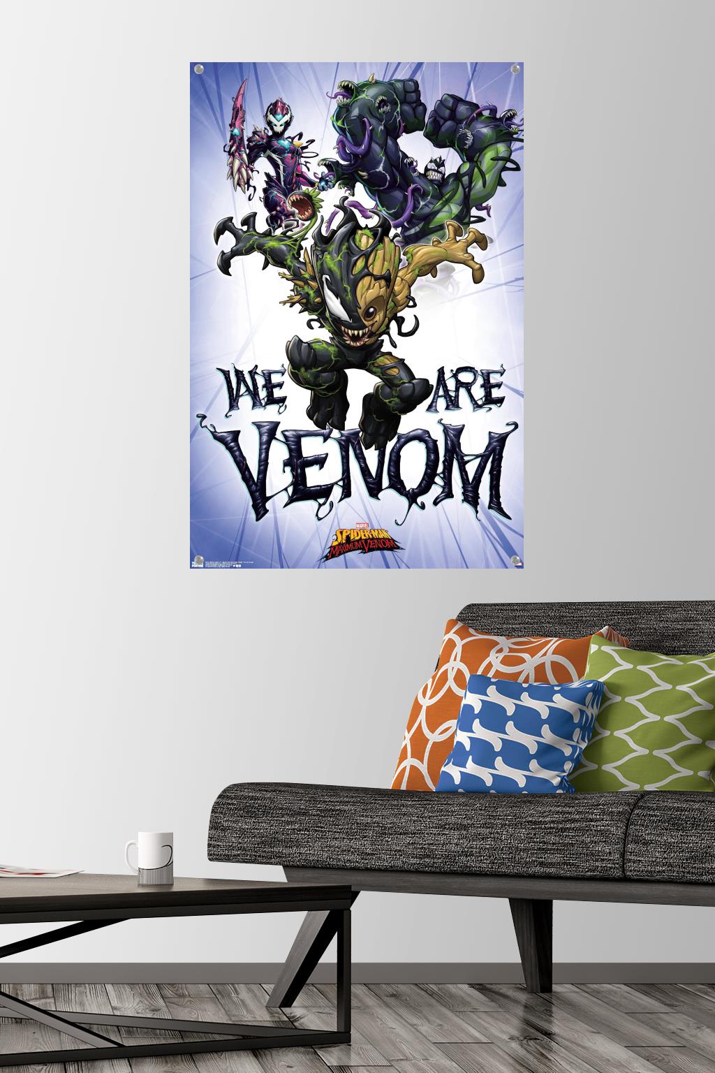 Marvel Comics TV - Spider- Man: Maximum Venom - We Are Venom Wall Poster with Pushpins, 22.375" x 34"