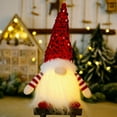 thumbnail image 6 of Christmas Decorations with LED Light, 3 Pack Handmade Swedish Tomte , Lighted Scandinavian Santa Elf Plush Table Ornaments, Xmas Holiday Winter Party Home Decor Gift, 6 of 9