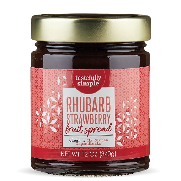 Tastefully Simple Rhubarb Strawberry Fruit Spread 12 oz.