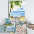 thumbnail image 3 of Designart Palm Beach Resort At Dawn II FLOAT FRAME WALL ART, 3 of 4