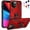 Red, variant on Entronix Heavy Duty Case Designed for iPhone 12 Pro Max, Rotating Ring Protective Cover, Red
