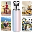 thumbnail image 7 of Yayeee 20oz Insulated Water Bottle Double Wall Stainless Steel with Flip Straw Lid, Light Pink Gradient, 7 of 7
