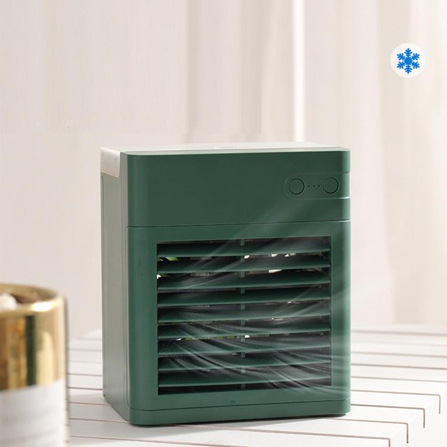 Aire acondicionado Personal, Mini enfriador de aire portátil, enfriador evaporativo , humidificador, purificador con ventilador de refrigeración Azul Soledad Aire acondicionado portátil