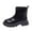 Black, variant on Generic Clearance Children Shoes Boys Fashion Winter Boots for Boy Girls Flat Soles Thick Soles Solid Colors High Top Plush Warm Simple Style Casual Non Slip Shoe ﻿(4-4.5 Years,Black)