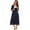 Dark Blue, variant on Womens Zipper Robe 3/4 Sleeve Housecoat Zip Up Dressing Gowns Soft Long Nightgown Loungewear Maternity Nusring Nightdress with Pockets,Black S-2XL
