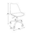 thumbnail image 5 of Pemberly Row Chaise de Bureau en Similicuir Rouge avec Base Pneumatique Chromée, 5 of 5