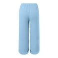 thumbnail image 5 of Uqiangy Wide Leg Pants Woman Yoga Pants with Pockets for Women Wide Leg Yoga Pants for Women Wide Leg Capri Pants for Women Lounge Pants Women Sky Blue 2XL, 5 of 5