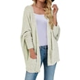 thumbnail image 2 of Viikei Cardigans for Women Plus Sizes Summer Cardigans for Women Womens Ladies Solid Open Front Soft Chunky Pocket Long Sleeve Coat Outerwear Cardigan, 2 of 6