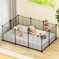 thumbnail image 4 of Verabella Guinea Pig Cage, Indoor C&C Small Animal Cage with Waterproof Plastic Liner, Loft and Partition for Bunny, Chinchilla and Hamster, Habitat Fence Playpen, 4 of 6