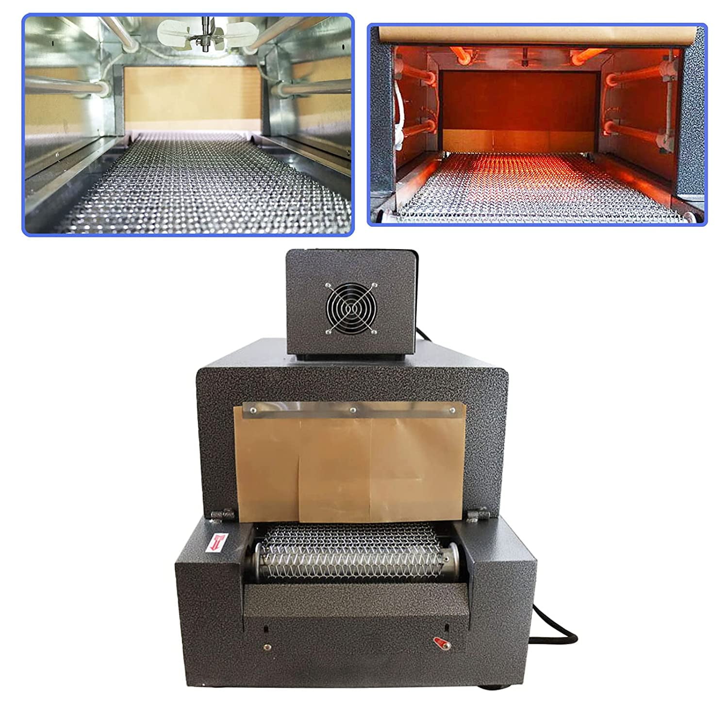 PreAsion Mesh Type Shrink Tunnel Packaging Machine Automatic Film Sealing Machine PVC/POF 220V 5.5KW