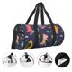 thumbnail image 3 of Balery Cartoon Dinosaur Scooter Sport Blue Bolsa de Gimnasio para Mujeres y Hombres, Bolsa de Viaje Impermeable, Bolsa de Fin de Semana con Compartimento para Zapatos y Bolsillo Húmedo, 3 of 6