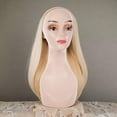 thumbnail image 4 of HILABEE Female Bald Mannequin Head 19inch Stable Base Manikin Display Model for Hats Orange no Shoulder, 4 of 8