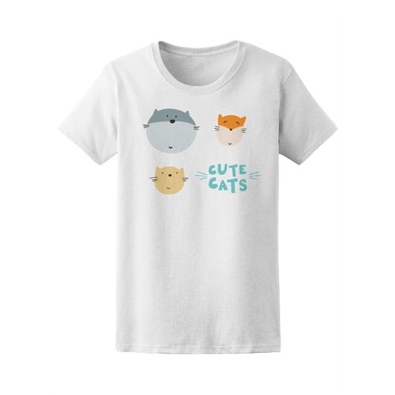 Three Cute Cats Doodles Tee Women's -Image by Shutterstock