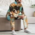 thumbnail image 7 of Susaid Funny Swimming Chihuahua Print Men's Long Sleeve Pajama Set, Two-Piece Button-Down Loungewear PJs Set, Comfortable Sleepwear for Relaxation-X-Large, 7 of 7