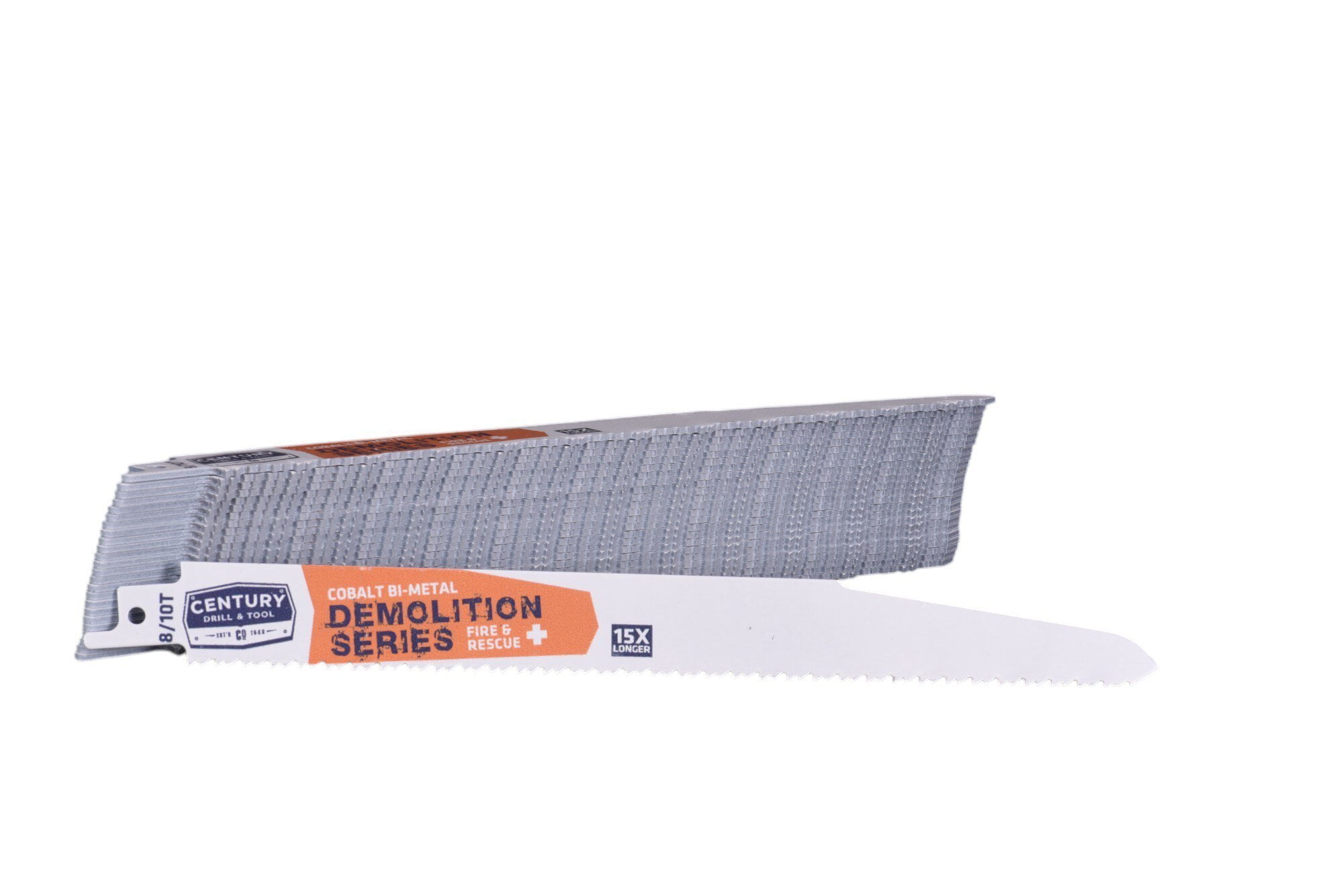 Century Drill & Tool 07788 9" Demolition Series Bi-Metal Reciprocating Saw Blade, 8/10T, 25 Pack