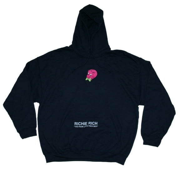 Richie Rich Men's Hooded Sweatshirt with Drawstring and Kangaroo Pouch Small