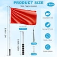 thumbnail image 3 of Uxcell 2-Pack Telescopic Handheld Flagpoles, 3.9ft/1.2m Stainless Steel Handheld Portable Extendable Flagpoles [Black], 3 of 7
